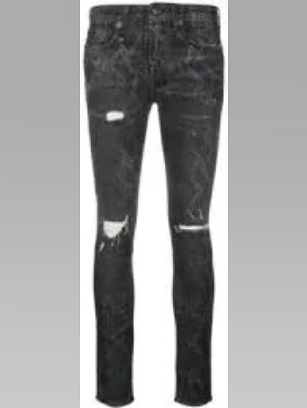Nwt R13 Allison Skinny Fit Black Distressed Callen Snake Print Jeans With Rips - Picture 2 of 12